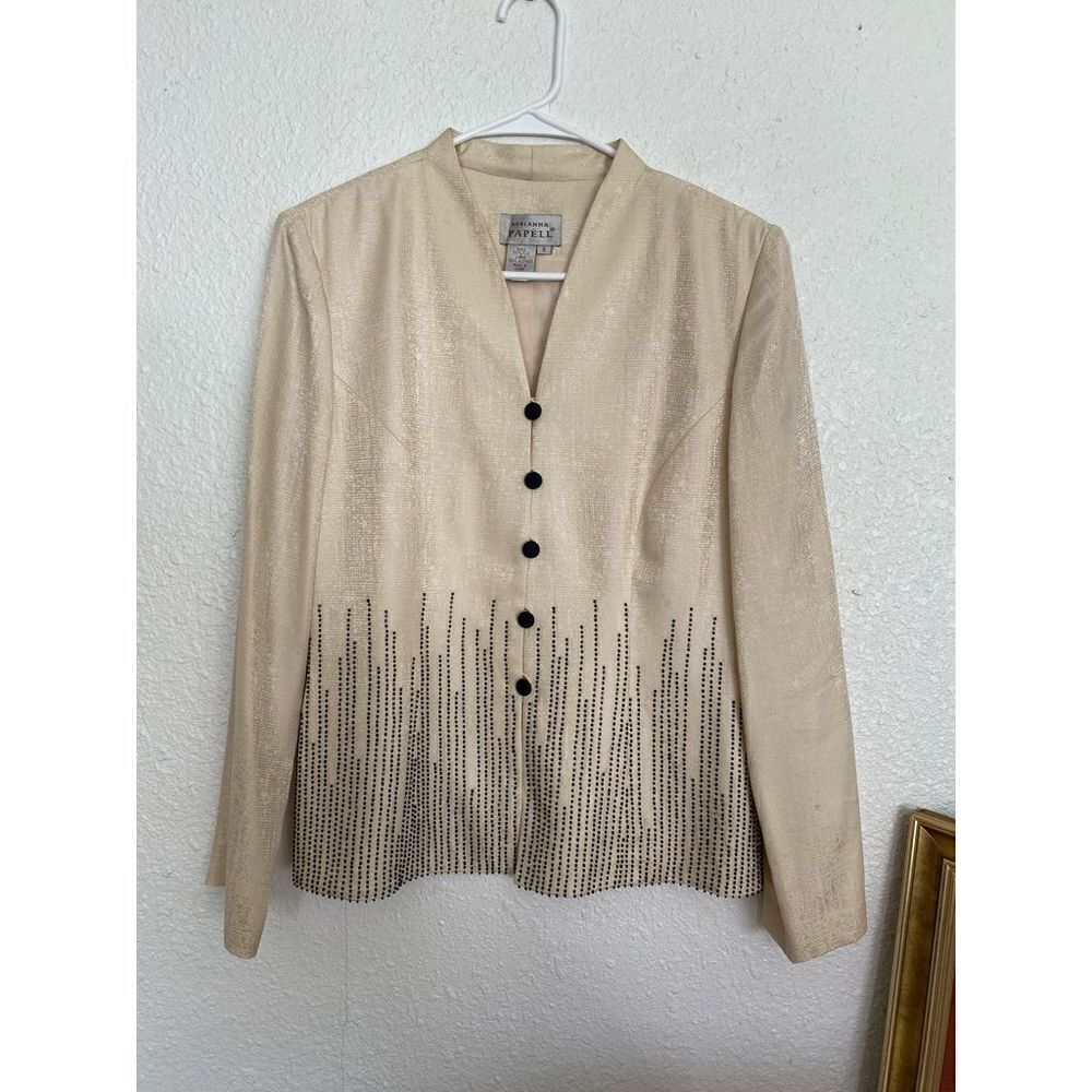 ⭐️ Adrianna Papell beaded silk blazer